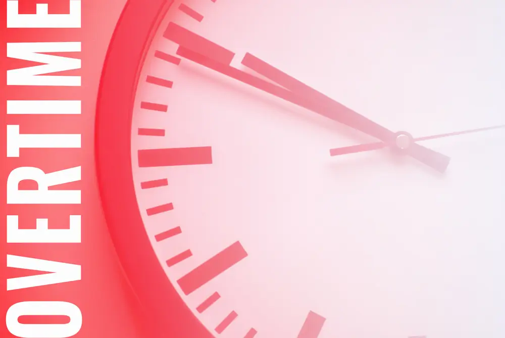 ¡reloj de horas extras!